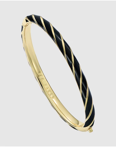Ted Baker - TRINITY: Twist Enamel Hinged Bangle Bracelet