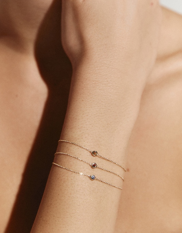 Kirstin Ash - Petite Birthstone Bracelet July Ruby