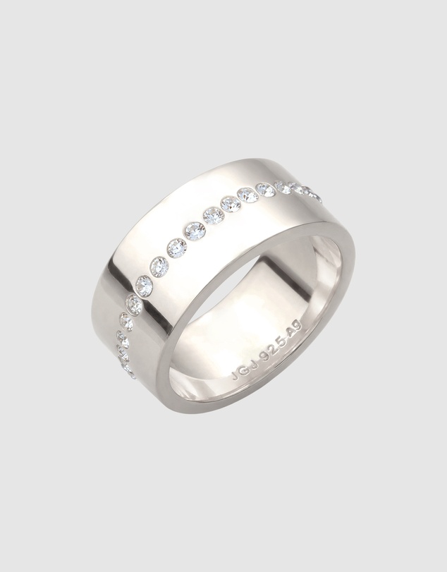 Elli Jewelry - Ring Crystal Band Statement 925 Sterling Silver