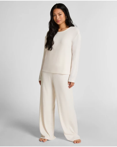 Hunkemoller - Long Sleeve Brushed Rib Jersey Top