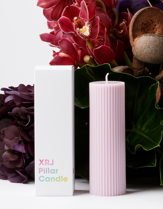 XRJ Celebrations - Pillar Pastel Purple Candle
