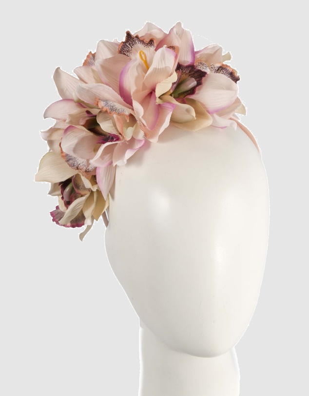 Max Alexander - Large Pink Flower Headband Fascinator
