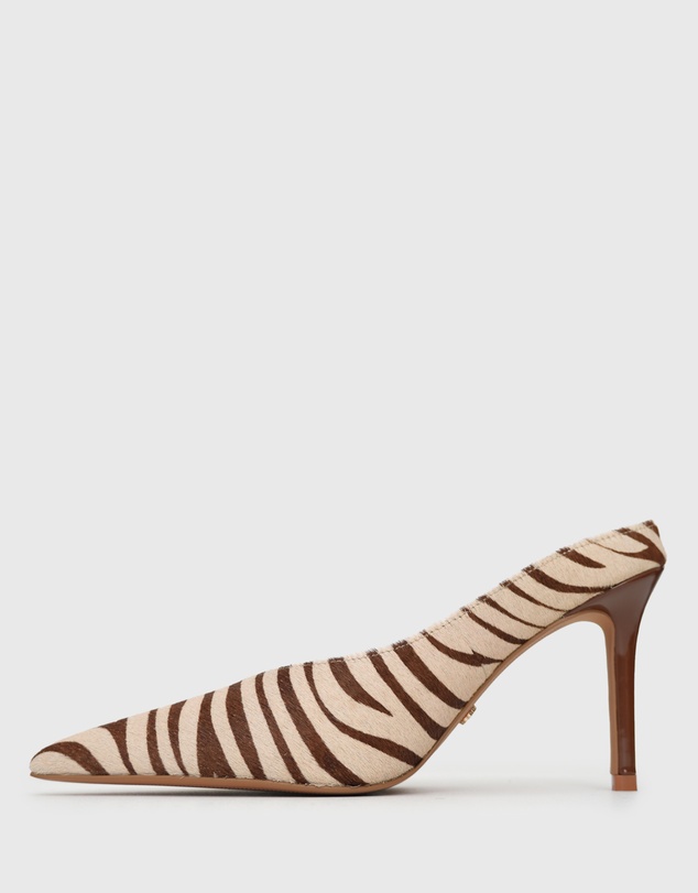Betts - Matcha Leather High Stiletto Mules