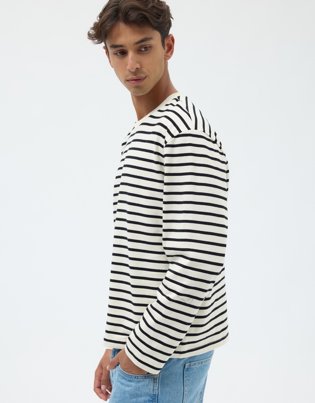 AERE - Heavyweight Stripe LS Tee