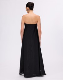 Minima Esenciales - Marlowe Linen Strapless Maxi Dress