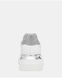 Steve Madden - Glacial-R White Silver Sneakers