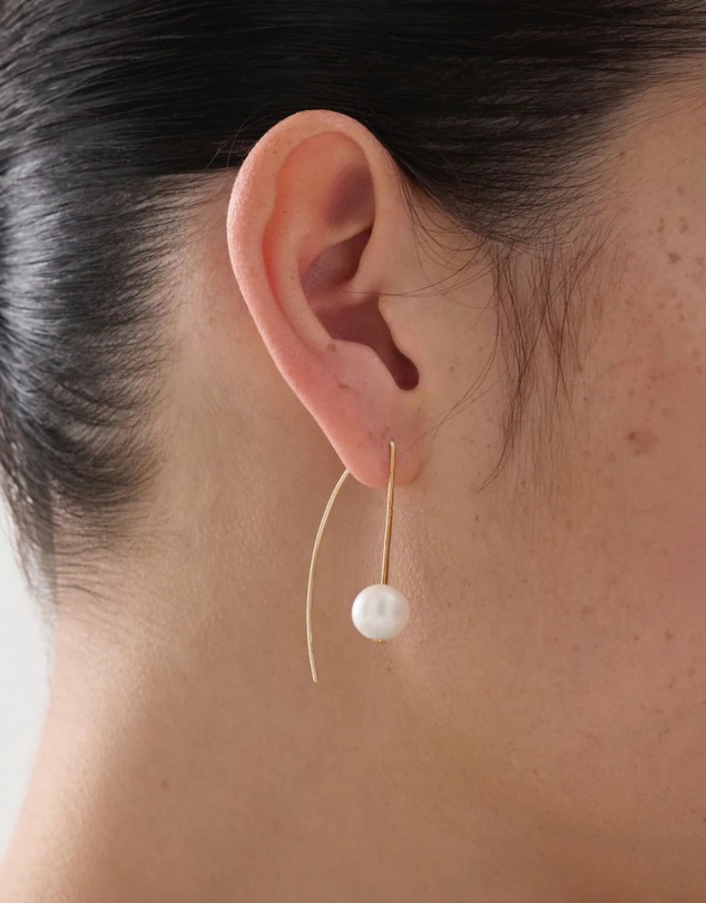 Najo - The Cove Yellow Gold Pearl Earring
