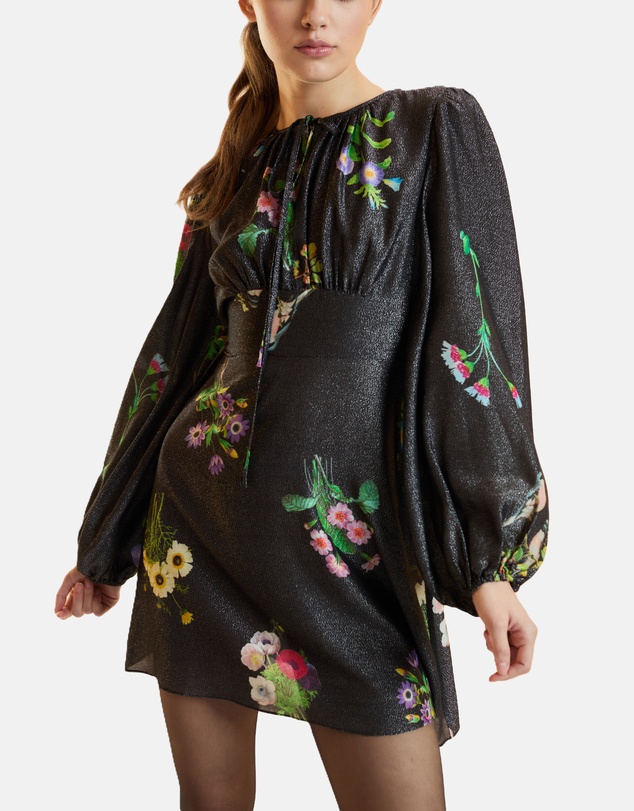 Cynthia Rowley - Printed Lurex Mini Dress