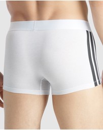 adidas Sportswear - 2 Pack Active Flex Cotton 3 Stripes Low Rise Trunk Underwear