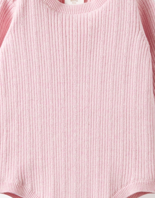 Cotton On Kids - Organic Blend Knit Long Sleeve Bubbysuit