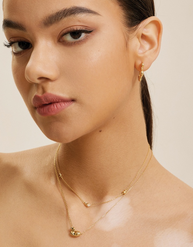 Ania Haie - Ania Haie Gold Twisted Wave Hoop Earrings