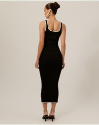 Tussah - Lori Contrast Ribbed Knit Dress
