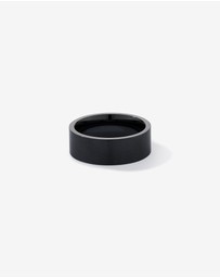 Michael Hill - 8mm Brushed Flat Wedding Band in Black Titanium