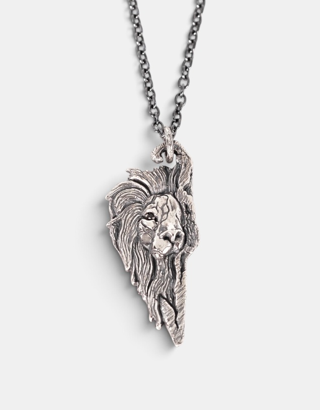 Buck Palmer - Leo Necklace with Black Diamond