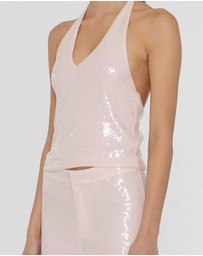 ROTATE - Sequin Halterneck Top