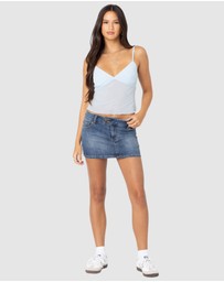 EDIKTED - Serafina Sheer Mesh Tank Top