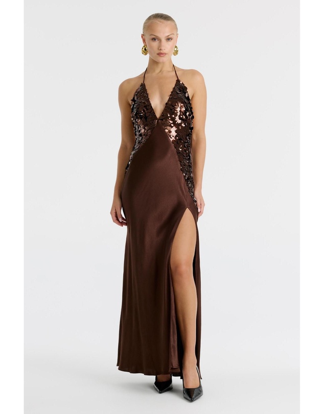 Bardot - Yve Sequin Halter Dress