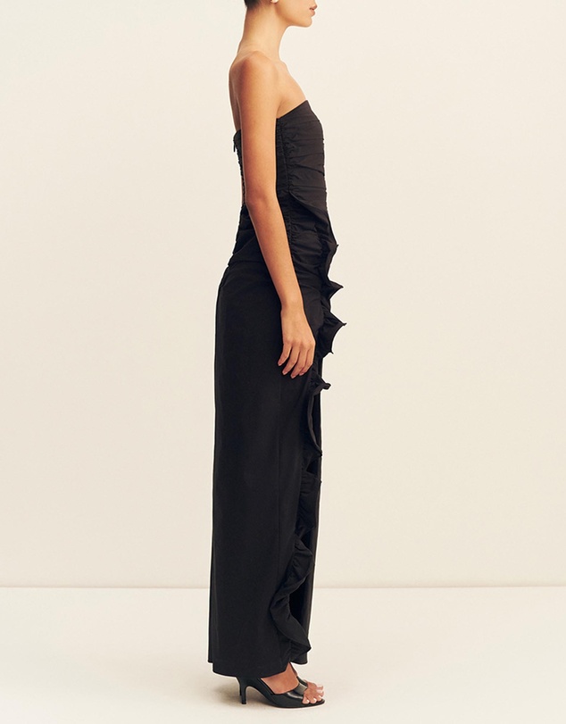 Shona Joy - Campbell Ruffle Side Split Maxi Dress