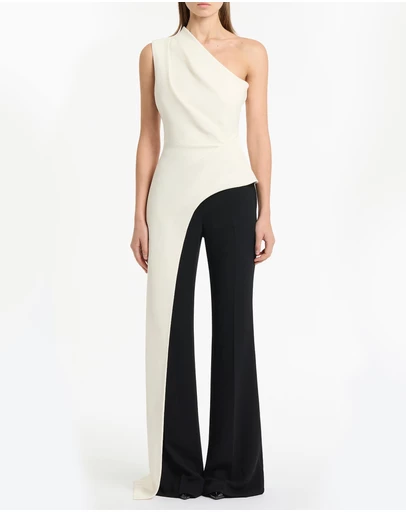 Carla Zampatti - Ivory Crepe One Shoulder Longline Top