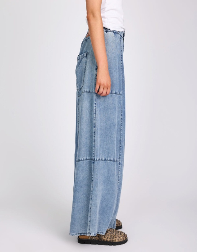 ONE TEASPOON - Marissa Tencel Palazzo Pants - Denim Blue