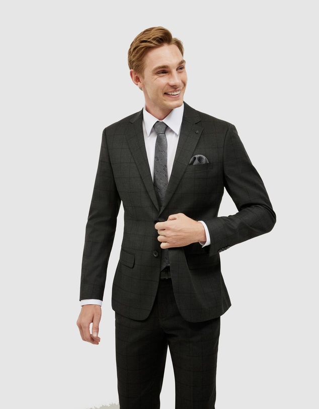 Politix - Windowpane Check Tailored Jacket