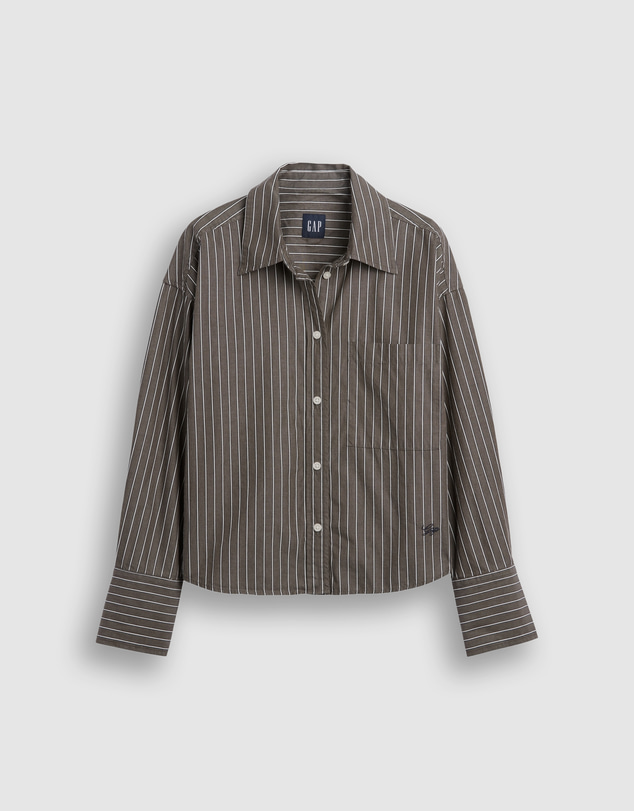 GAP - LS Swing Crop Shirt