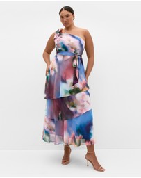 City Chic - Enchant Bouquet One Shoulder Maxi Dress