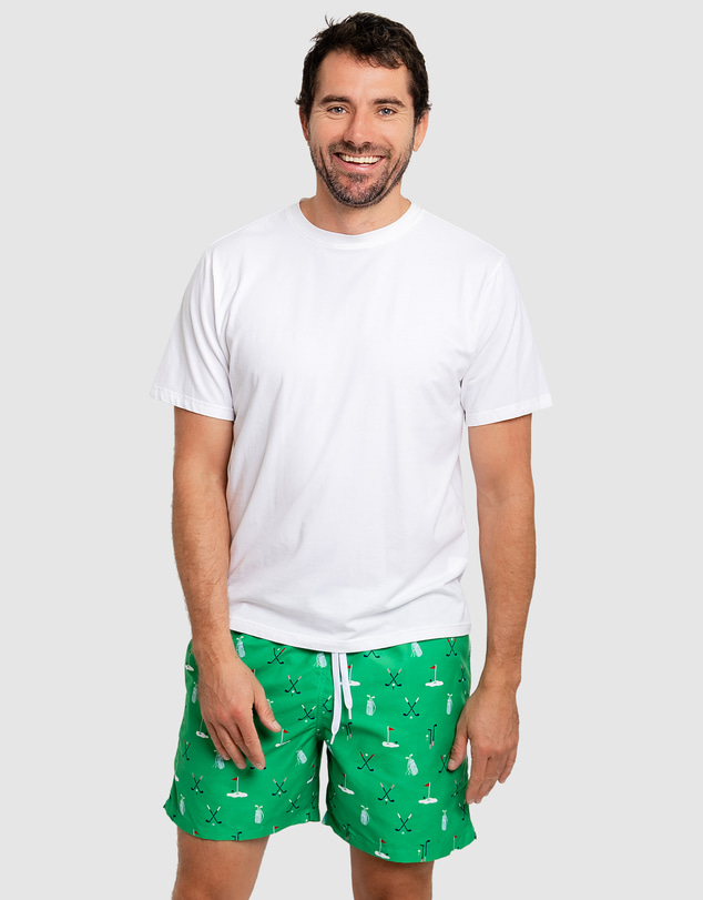 Sant And Abel - Men's Golf Green Swim Shorts