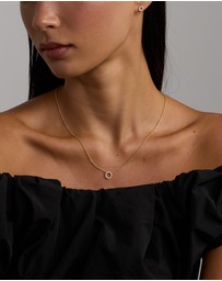 Michael Hill - Circle Necklace & Earring Set in 18kt Vermeil with Cubic Zirconia