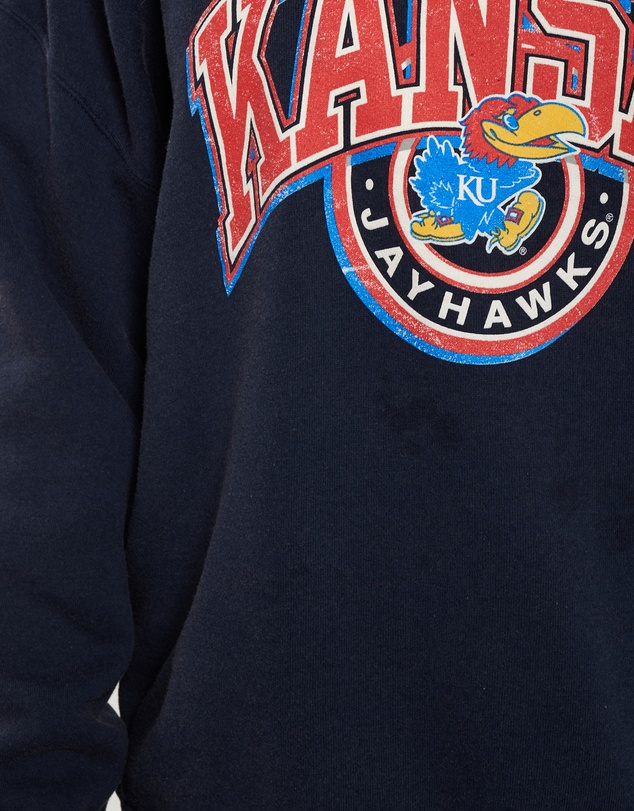 Vintage by The Real Deal - Pre Loved - 90s NCAA University of Kansas Jayhawks Sweatshirt
