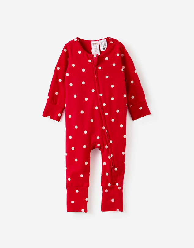 Cotton On Kids - Growie Long Sleeve Zip Romper