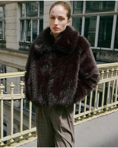 M.N.G - Faux-Fur Jacket With Zip