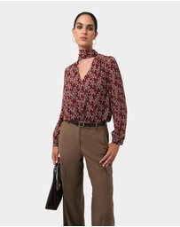Forcast - Rema Floral Tie Blouse