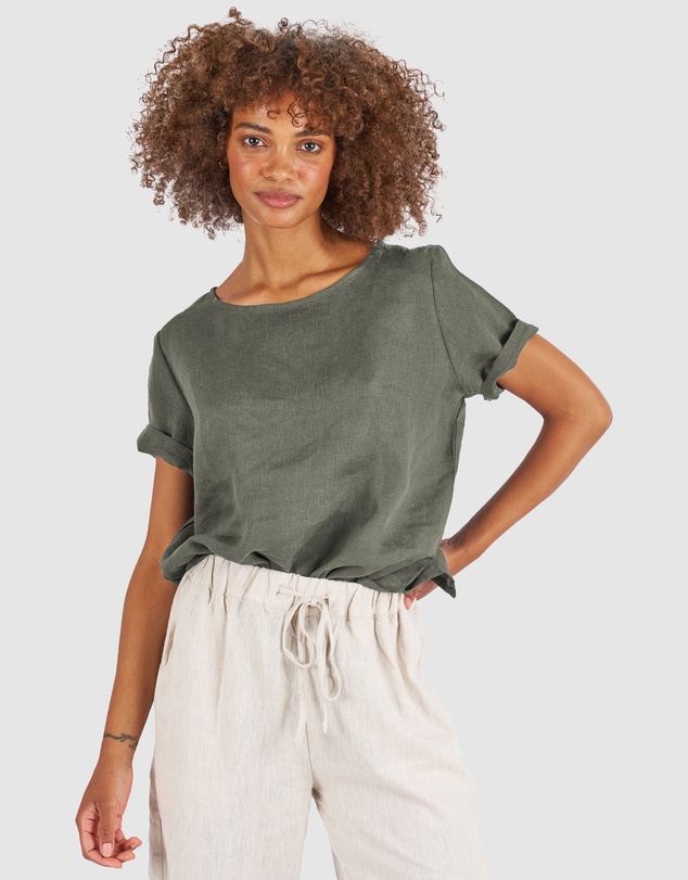 CAMIXA - Teena Linen T-shirt Top