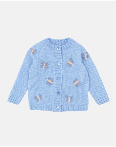 Fox & Finch - Wild Garden Hand Embroidered Cardigan - Kids