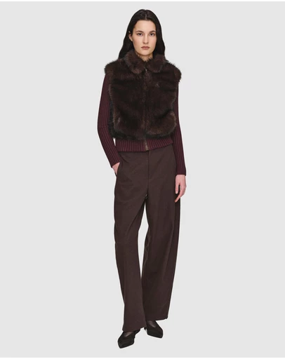 Source Unknown - Meti Eco Fur Zip Cardigan