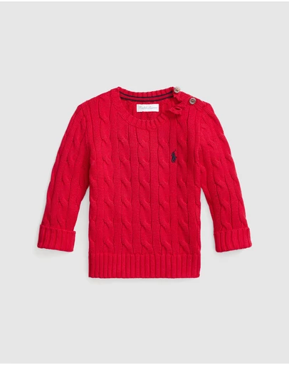 Polo Ralph Lauren - Cable Knit Cotton Sweater - The Iconic Exclusive - Babies