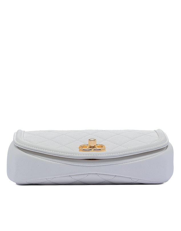 Pre-Loved by Azura Reborn - Pre-Loved Small Quilted Calfskin Underline Saddle Flap