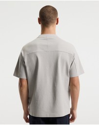 Calibre - Loose Fit Crepe T-shirt Light Grey