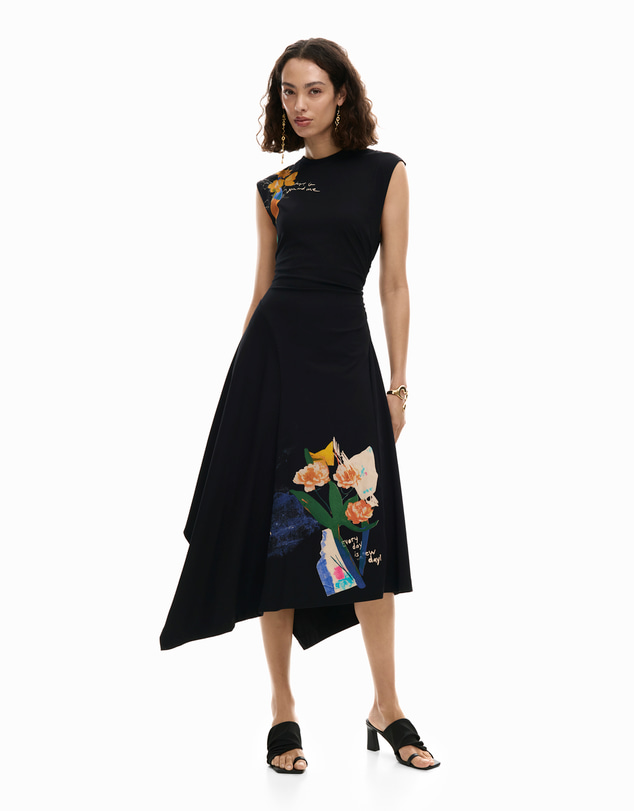 Desigual - Asymmetric floral dress