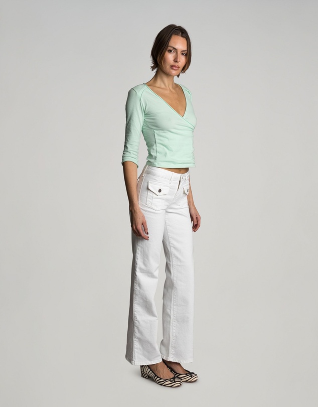 Love and Nostalgia - Patch Pocket Bob Jean - White