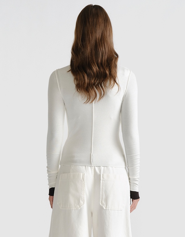 Decjuba - D-Luxe Semi Sheer Long Sleeve Top
