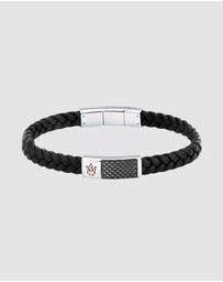 Maserati - Maserati Men's RG & Gun Metal Leather Bracelet