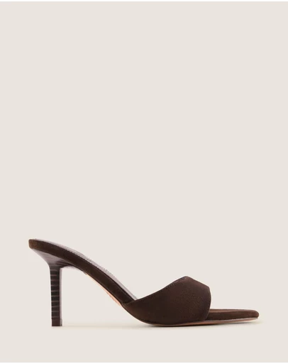 Shelly Shen - Addison High Sandals Brown Suede