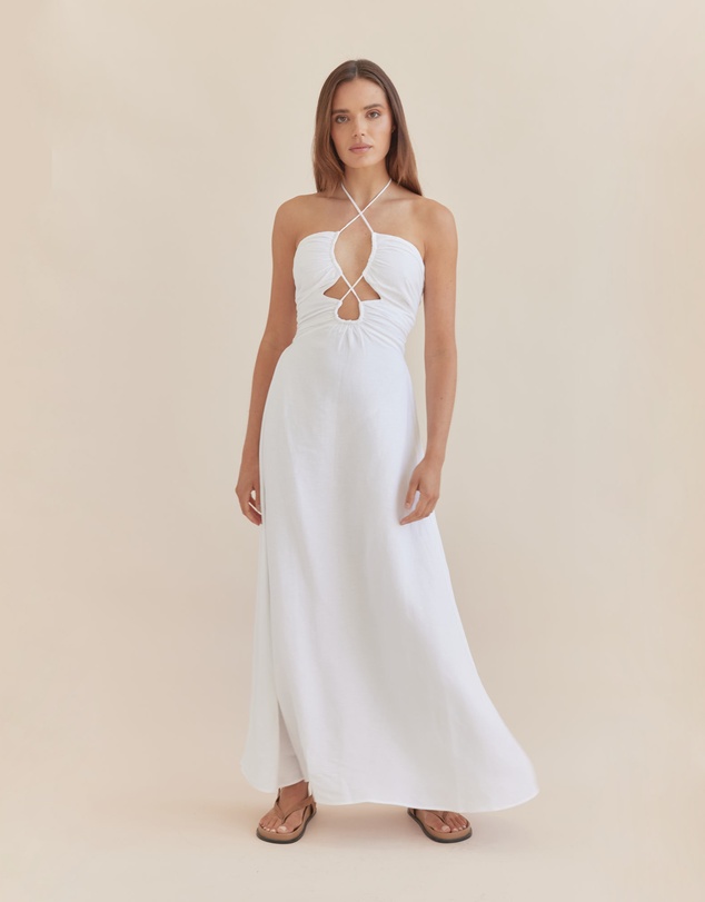 Amelius - Gemma Linen Halterneck Dress