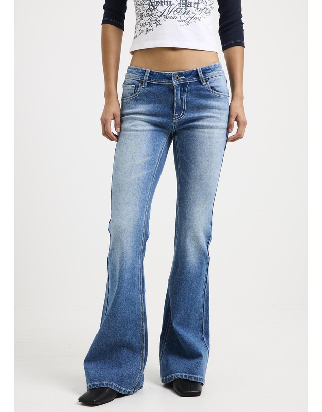 Neon Hart - Beckham Y2K Flare Denim Jeans