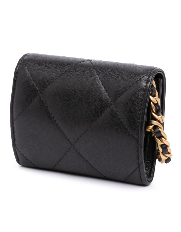 Pre-Loved by Azura Reborn - Pre-Loved Lambskin 19 Flap Coin Purse With Chain