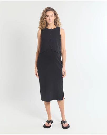 Soon Maternity - Isla Soft Rib Feeding Dress