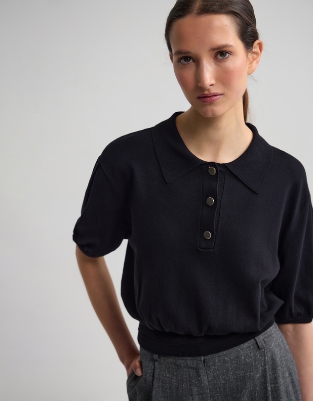 Oxford - Rose Polo Knitted Top