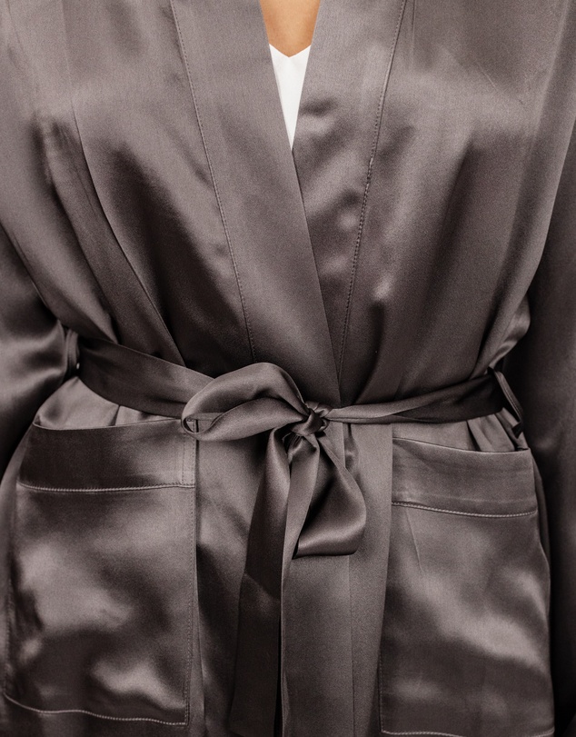 SILK MAGNOLIA - Silk Robe Dressing Gown